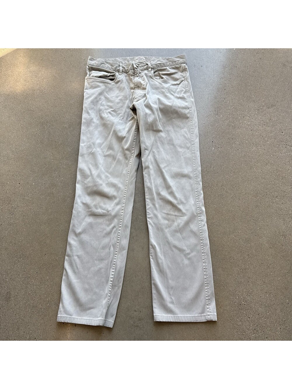 Faherty Comfort Twill 5 Pocket Chino Pants Men's 30x28 Beige Organic Cotton